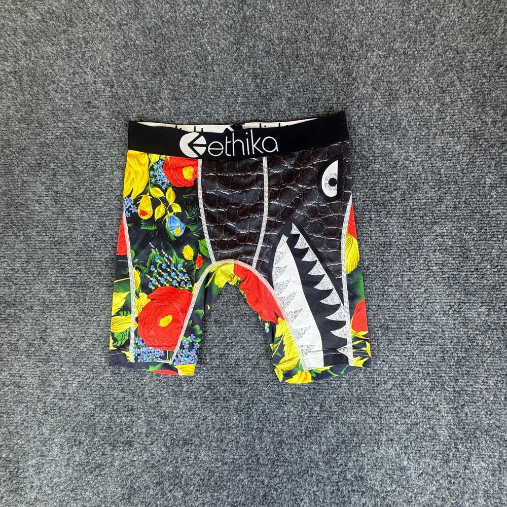 Ethika Staple Boxer Briefs Underwear Mens Medium Multicolor Stretch Shark Floral